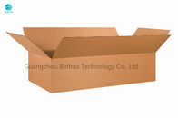 White and Brown Three Layer Corrugated Paper Box For Cigarette Packing