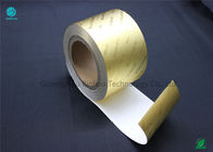 Embossed Composite Shiny Gold Alu Foil Paper For Ciga Box Packaging 65 GSM