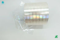 Heat - Sealing Cigarette BOPP Holographic Film Invisible Transparent Colour