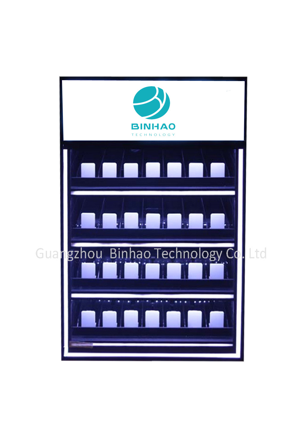 Customized 3 Layer Led Light Acrylic Display Cabinets For