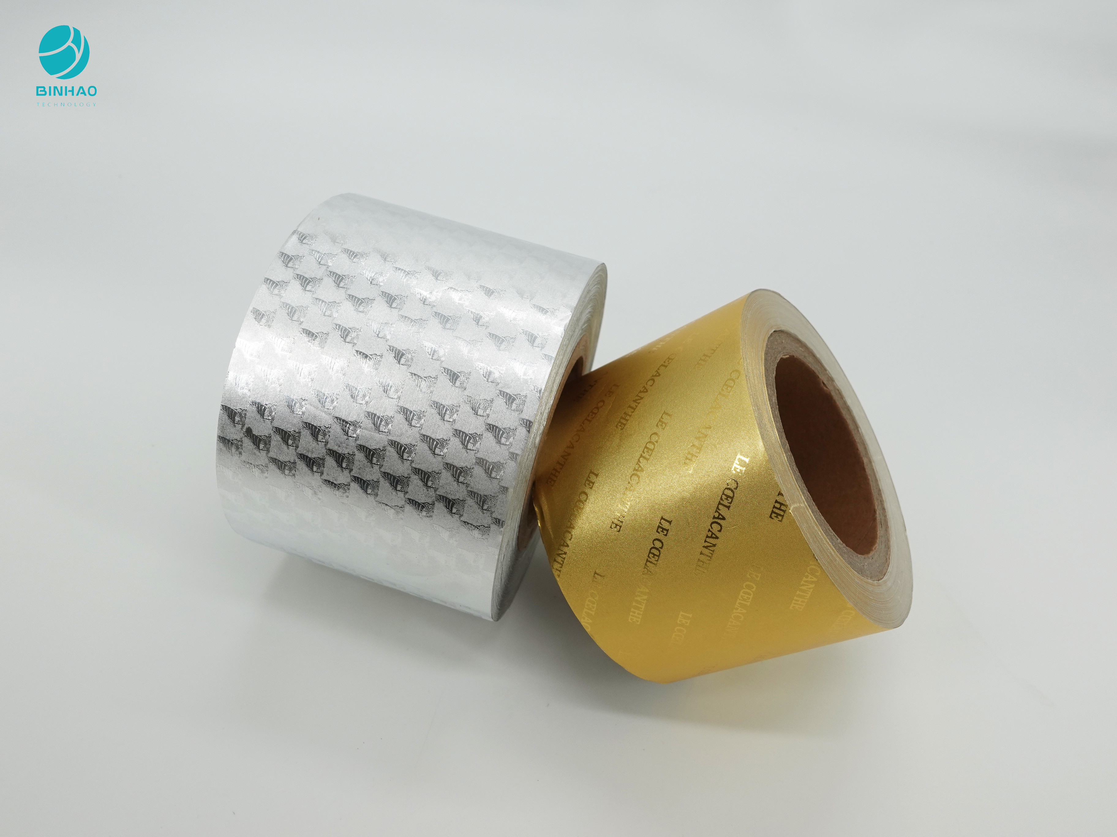 6.5Mic Gold Silver Embossing Logo Aluminium Foil Paper For Cigarette Package