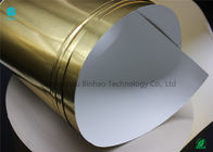 Shiny Glossy Gold Transfer Aluminium Foil Paper With Environmental Materials In 65gsm