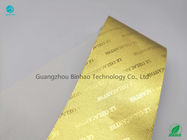 Tobacco 1500M Long Good Extensibility Aluminium Foil Paper Gold Colour Customized
