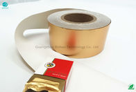 Gold Matt  Wood Pulp 85mm Aluminium Foil Paper For Tobacco