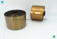 Long Adhesive BOPP / PET  Chocolate Tear Strip Tape Gold Line Color 1.6mm