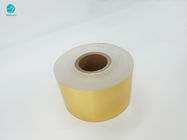 0.3Mpa Shiny Golden Cigarette Wrapper Aluminium Foil Paper With Embossed Logo
