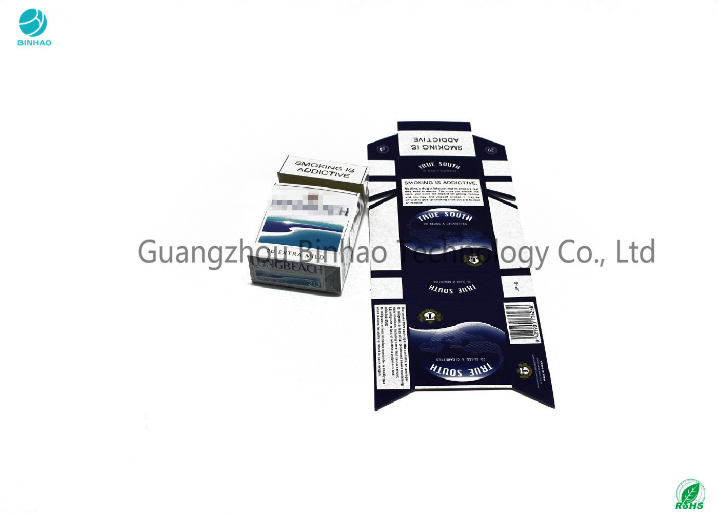 King Size Cardboard Paper Box For Cigarette Inner Packets And Outer Packets