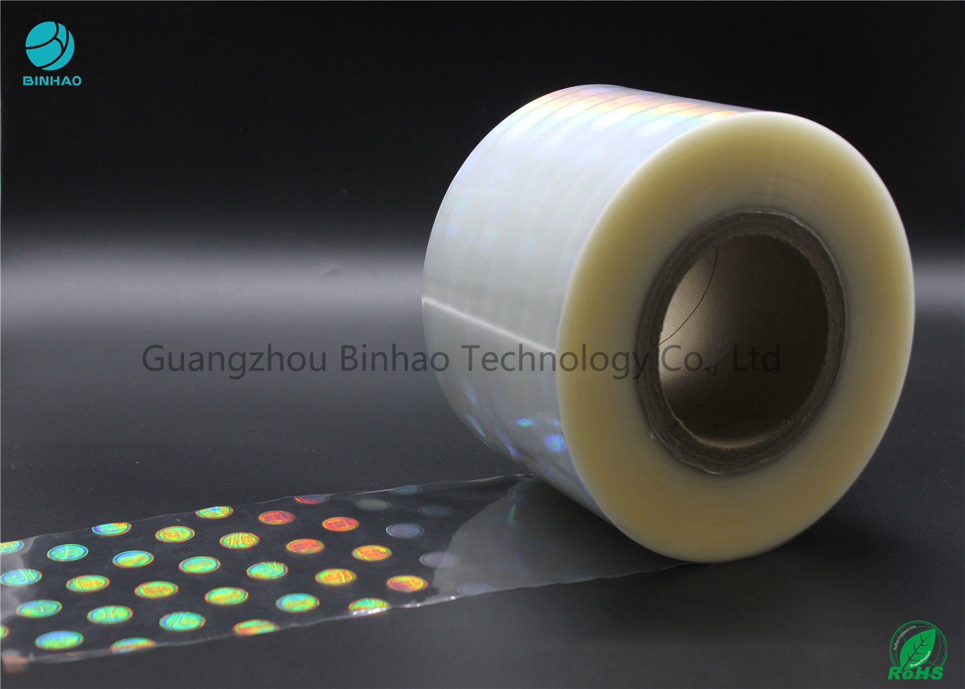High Shrinkage Rate 5% - 10% BOPP Holographic Plastic Film With Laser Logo And Name