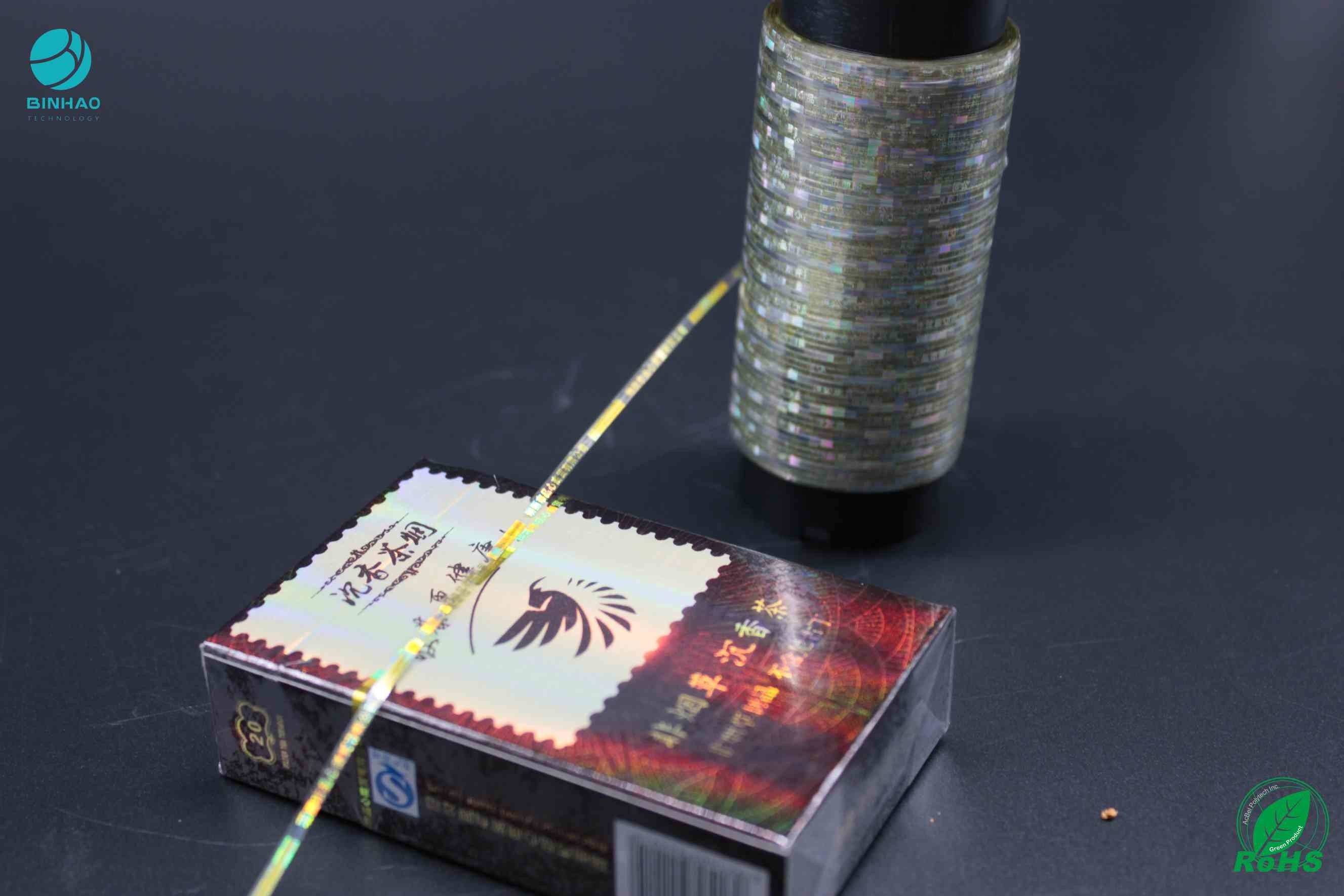 2-10mm Width Laser Counterfeiting PET / BOPP / MOPP Film Materials Tear Tape