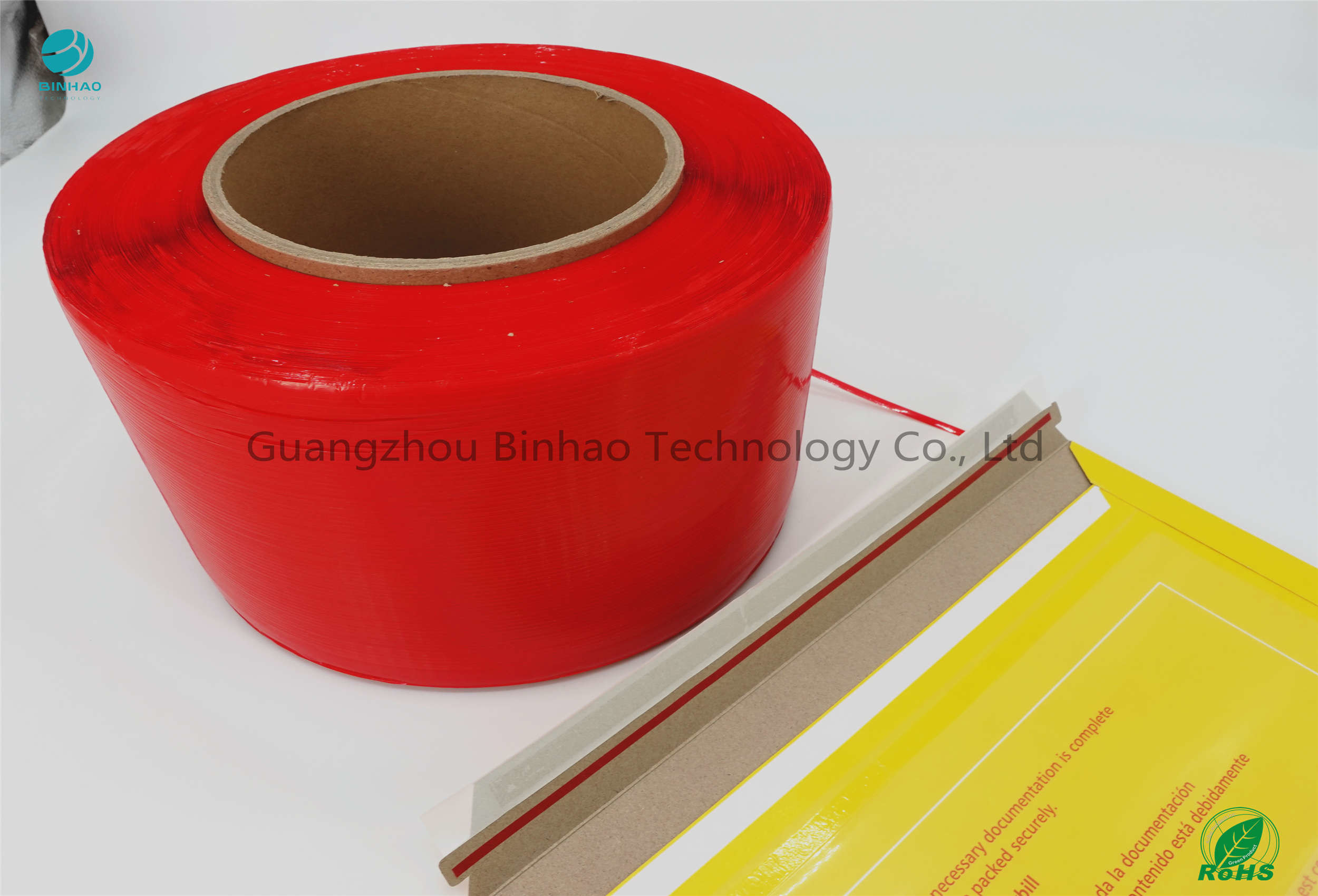 Delivery Envelop Bag 5mm Tear Strip Tape Core Length 152mm Red Color