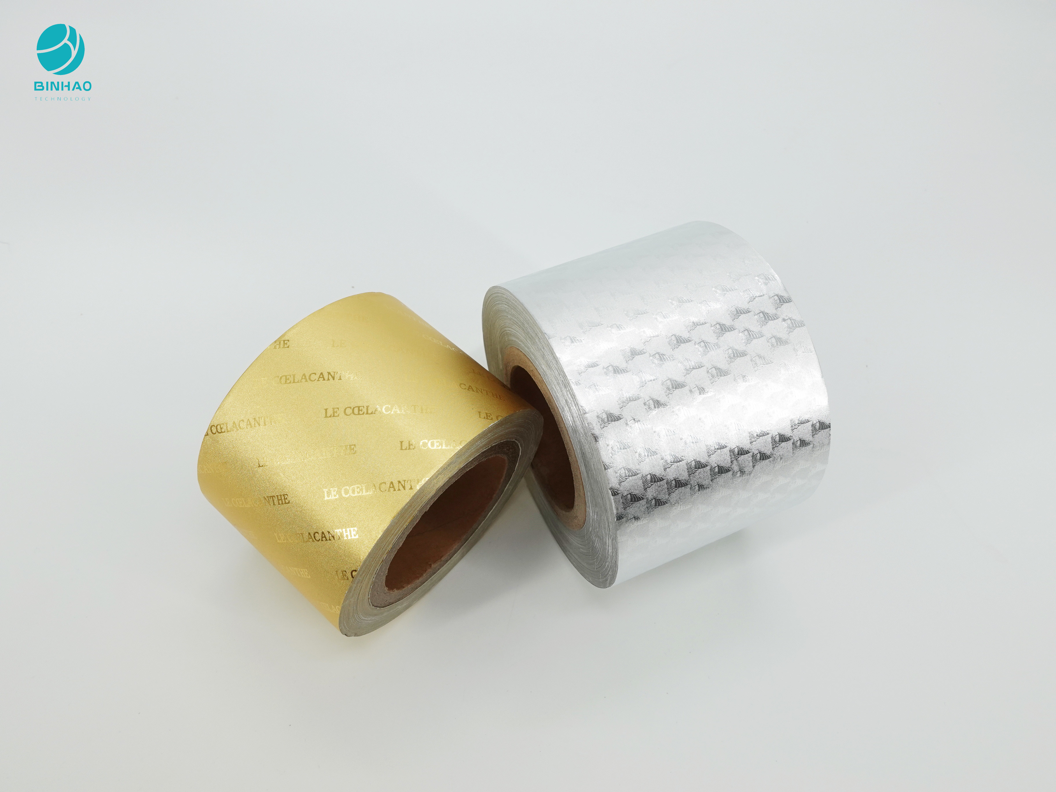 Bright Gold Silver Cigarette Package Aluminium Foil Paper With Custom Design