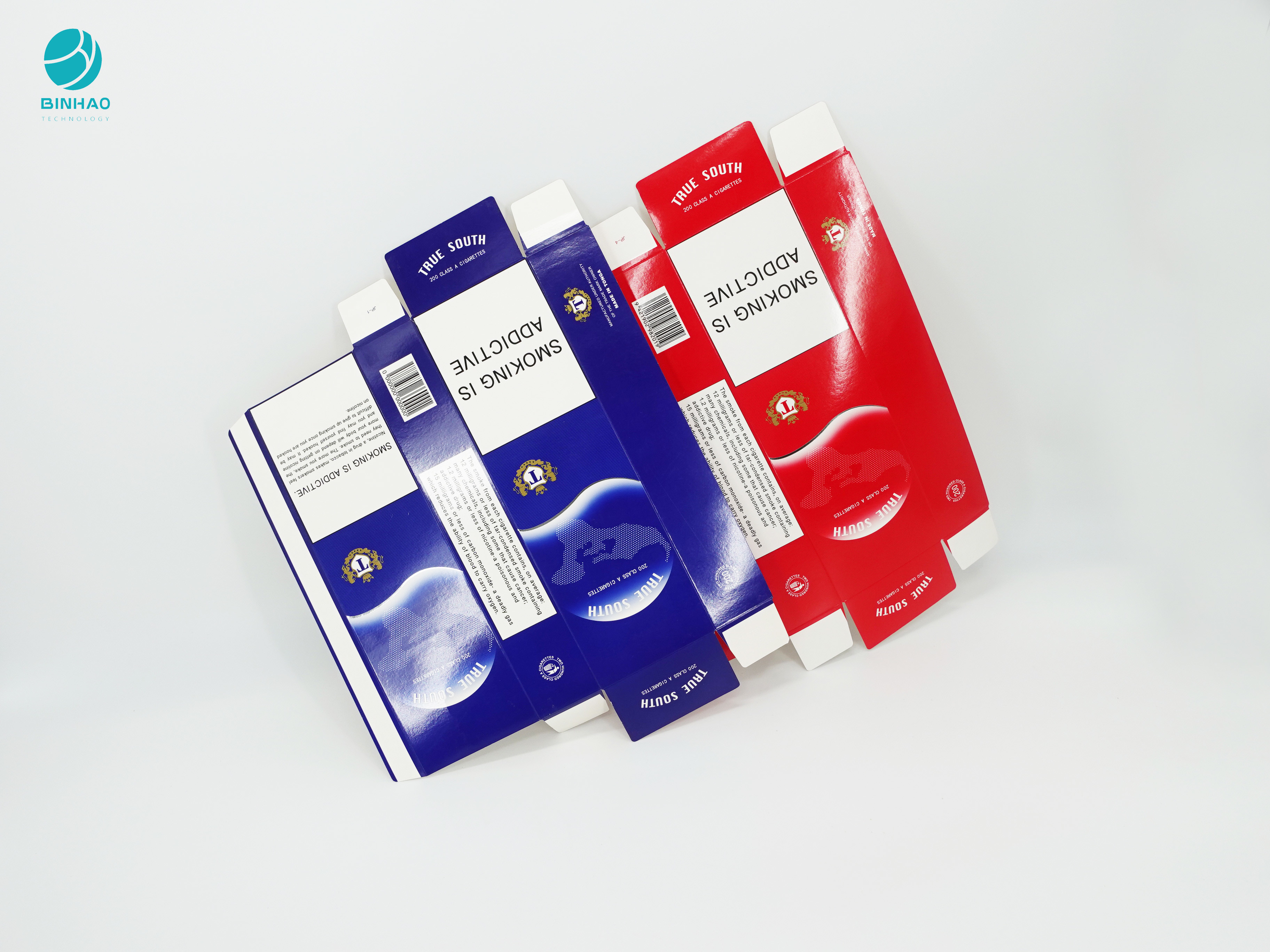 Embossed Design King Size Cardboard Box Cases For Full Set Cigarette Package