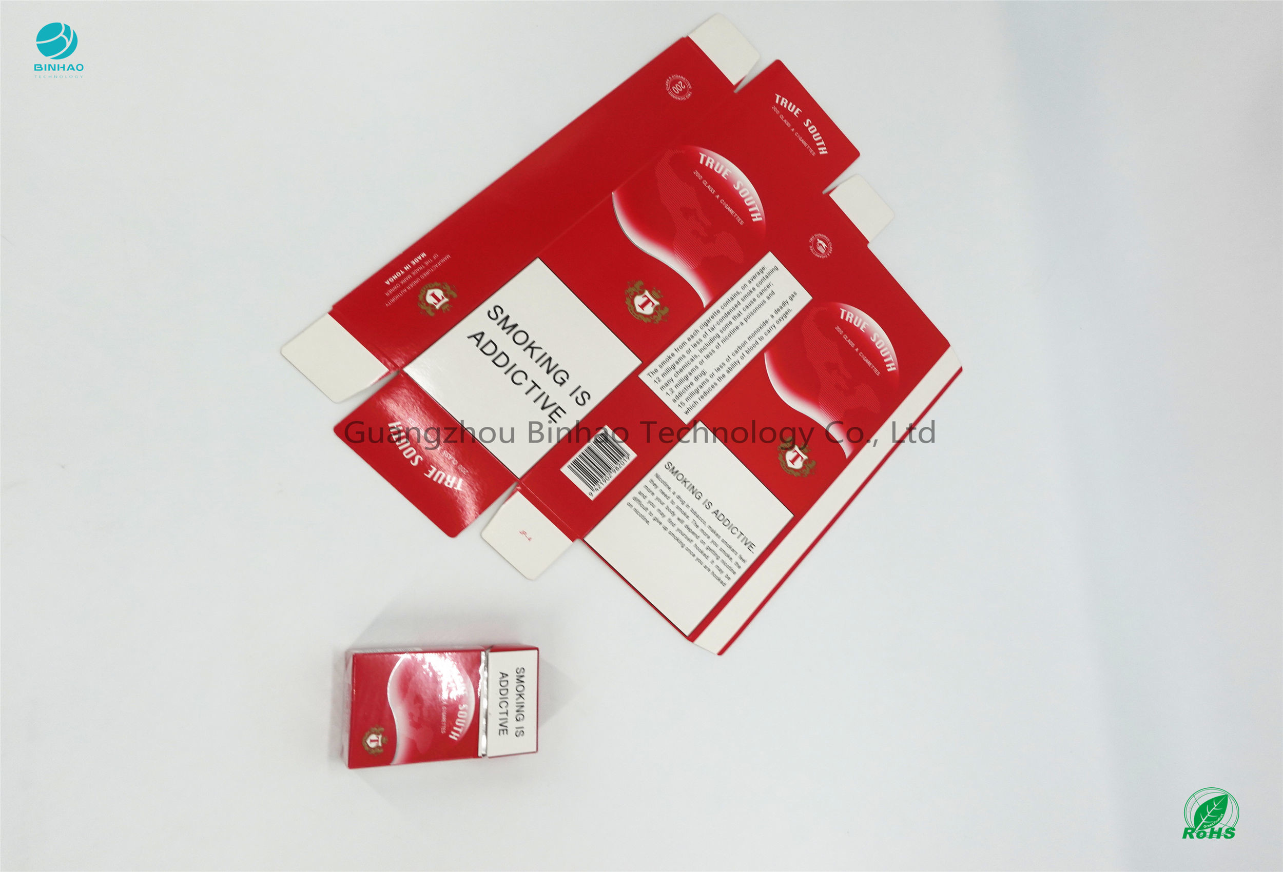 Cigarette Cases High Stiffness 89% Good Printability Cardboard Long Box
