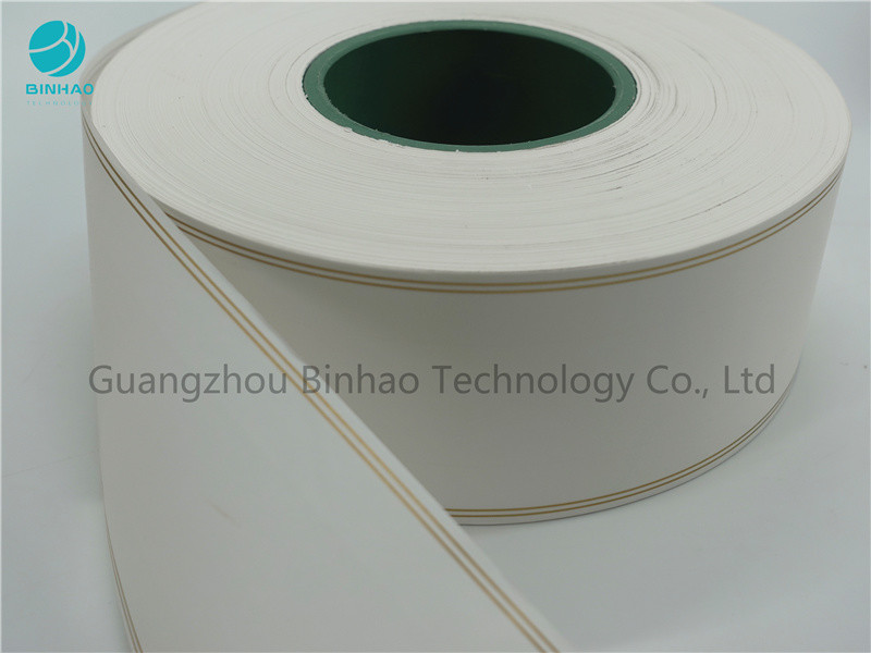 White Tipping Paper 400 Cu Perforations Stamping Gold Line Cigarette Paper