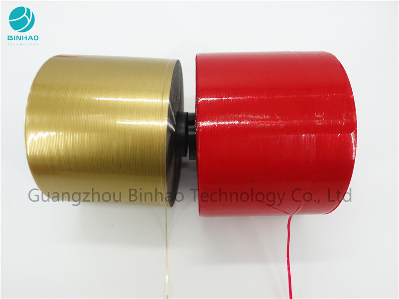 2 Mm Width Hot Melt Colorful Bopp Tear Tape For Tobacco Packing
