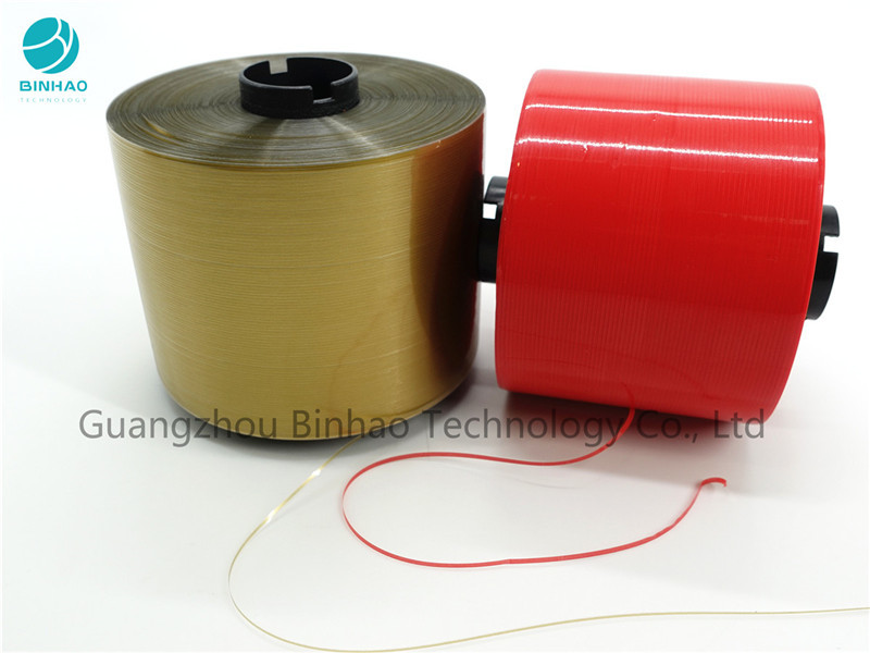 Manufacturer Bopp Tear Tape Red Color Tobacco Cigarette Wrapping Tape